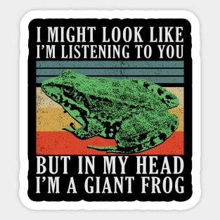 I'M A GIANT FROG Vintage Sticker